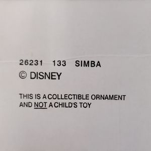 DISNEY SIMBA Collectible ornament